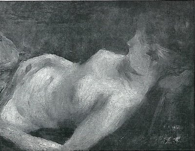 Nudo femminile sdraiato da Lovis Corinth